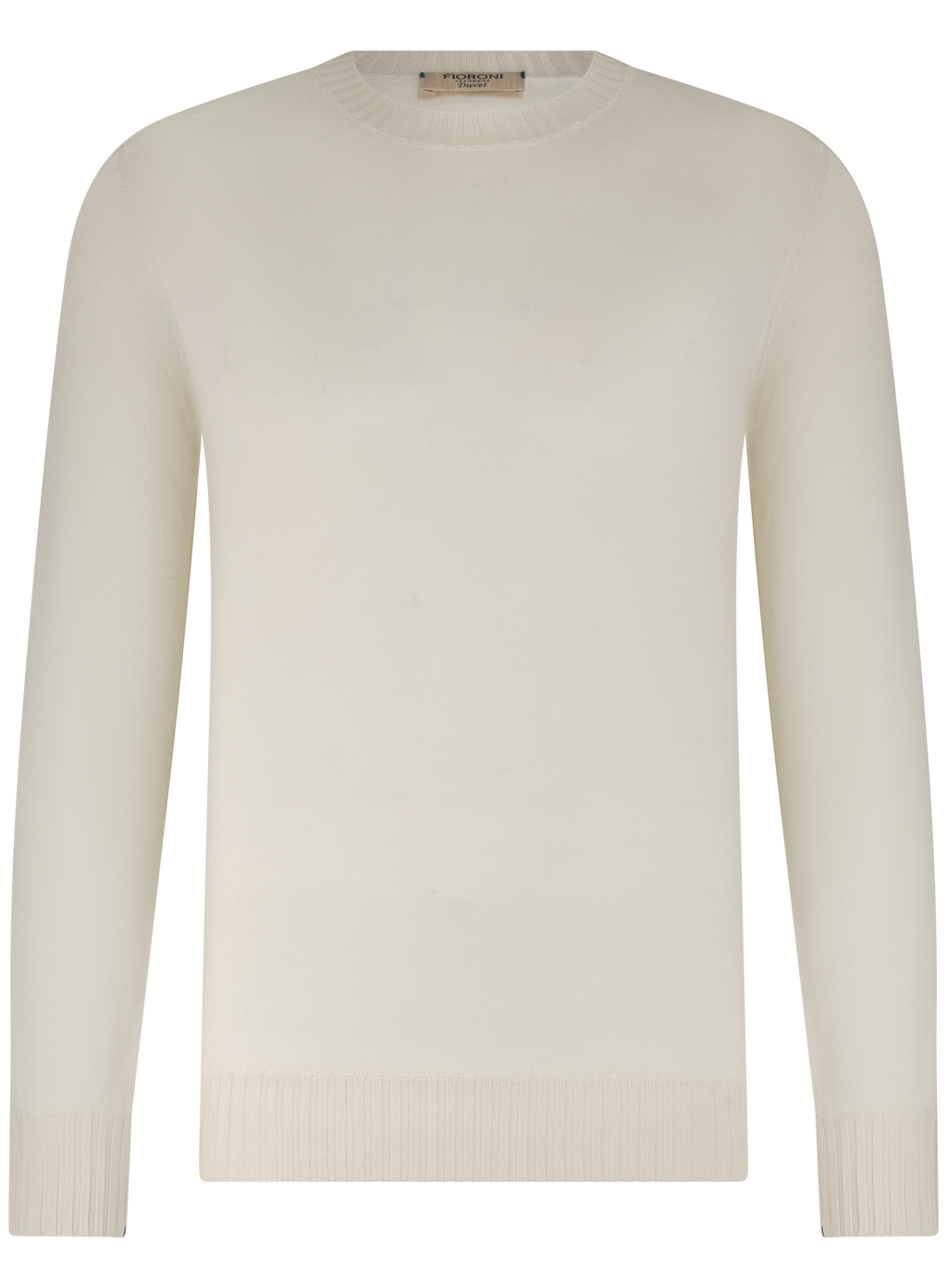 Crewneck met lange mouwen van cashmere | Wit