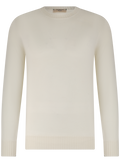 Crewneck met lange mouwen van cashmere | Wit