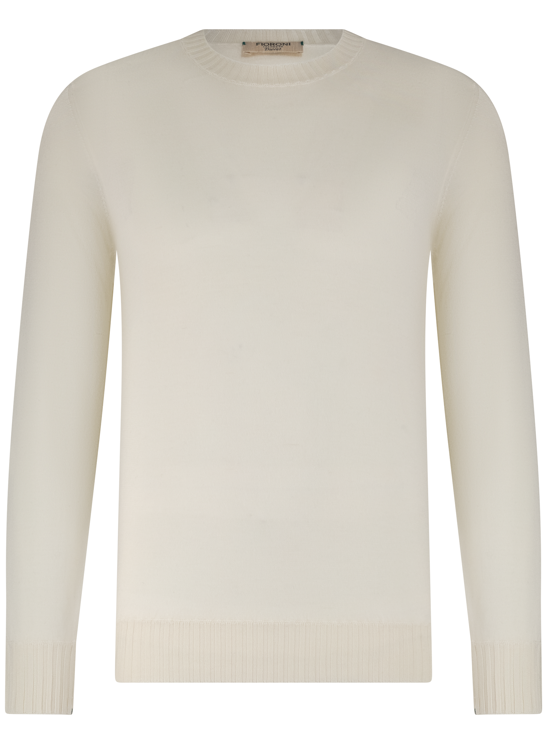 Crewneck met lange mouwen van cashmere | Wit
