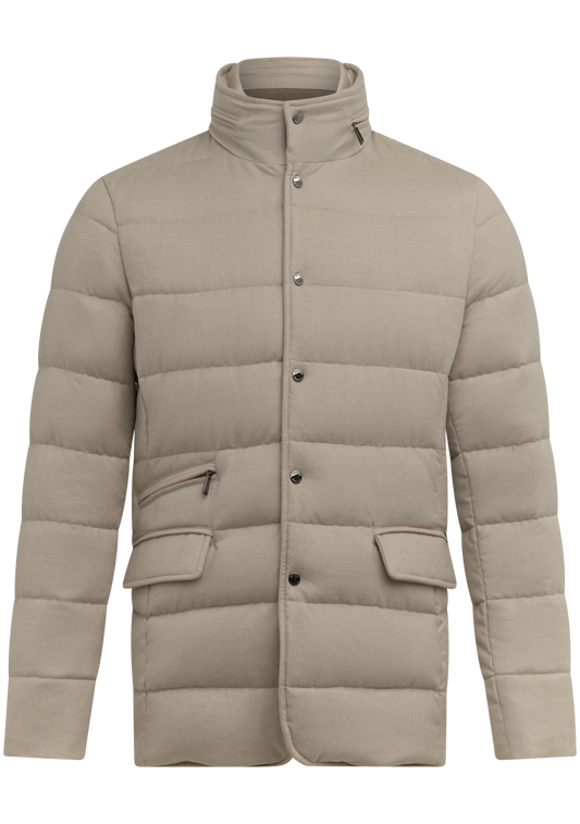 Gewatteerde jas | Beige