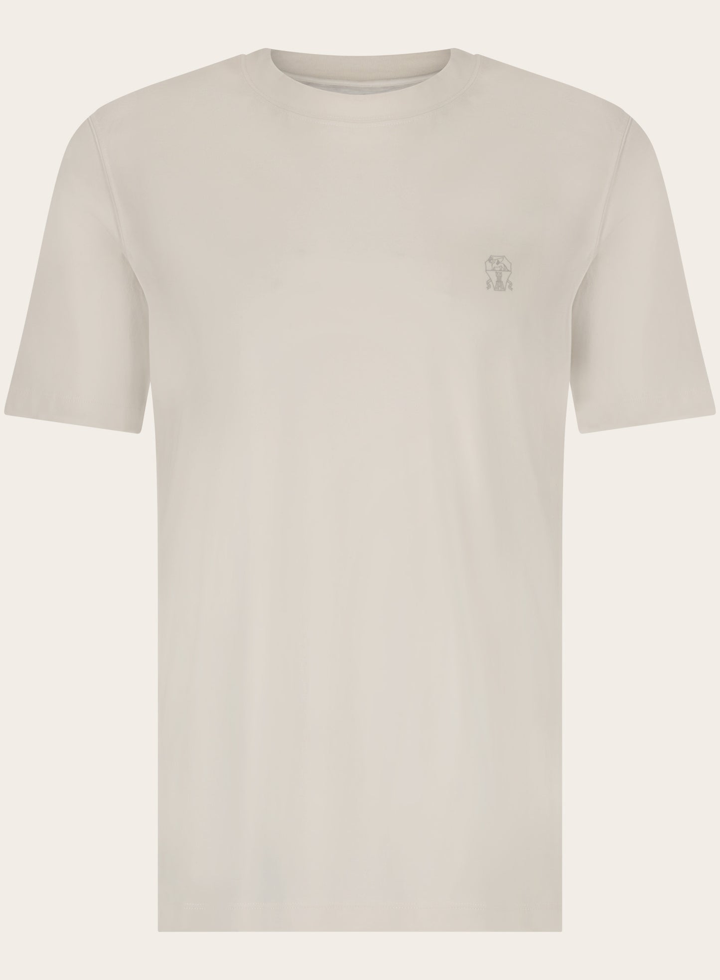 T-shirt van katoen | Beige