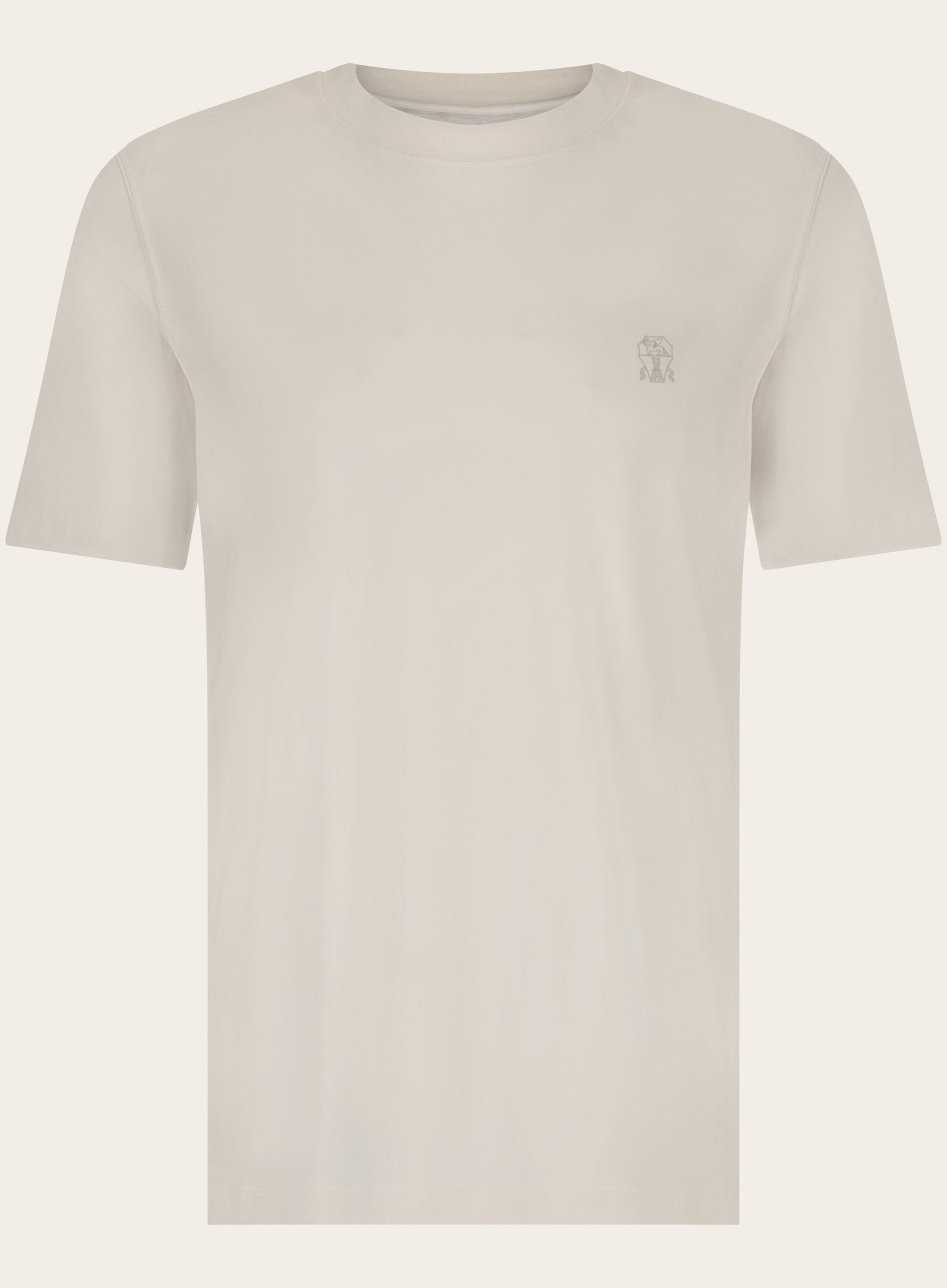 T-shirt van katoen | Beige