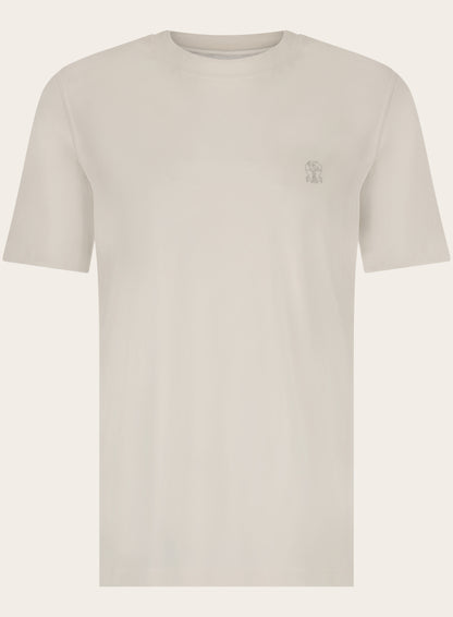 T-shirt van katoen | Beige