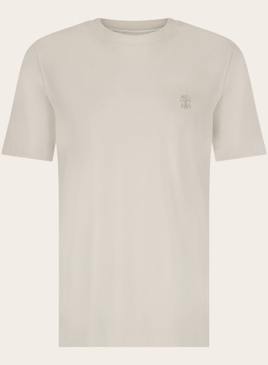 T-shirt van katoen | Beige