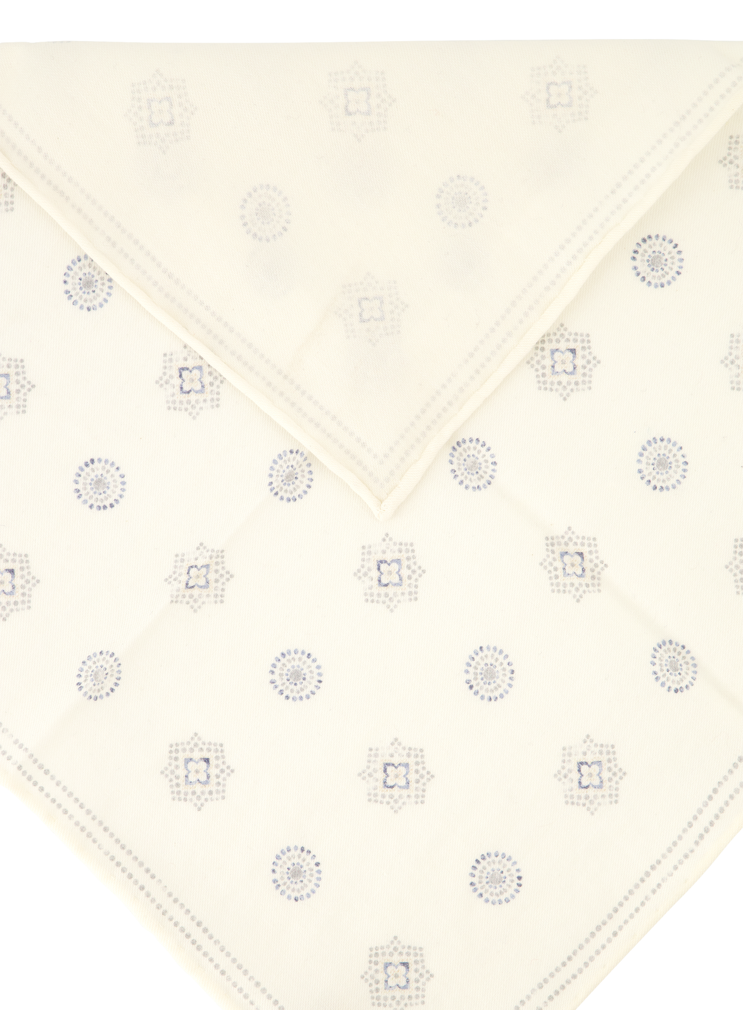 Pochet met print van wol en katoen | ROOM-WIT