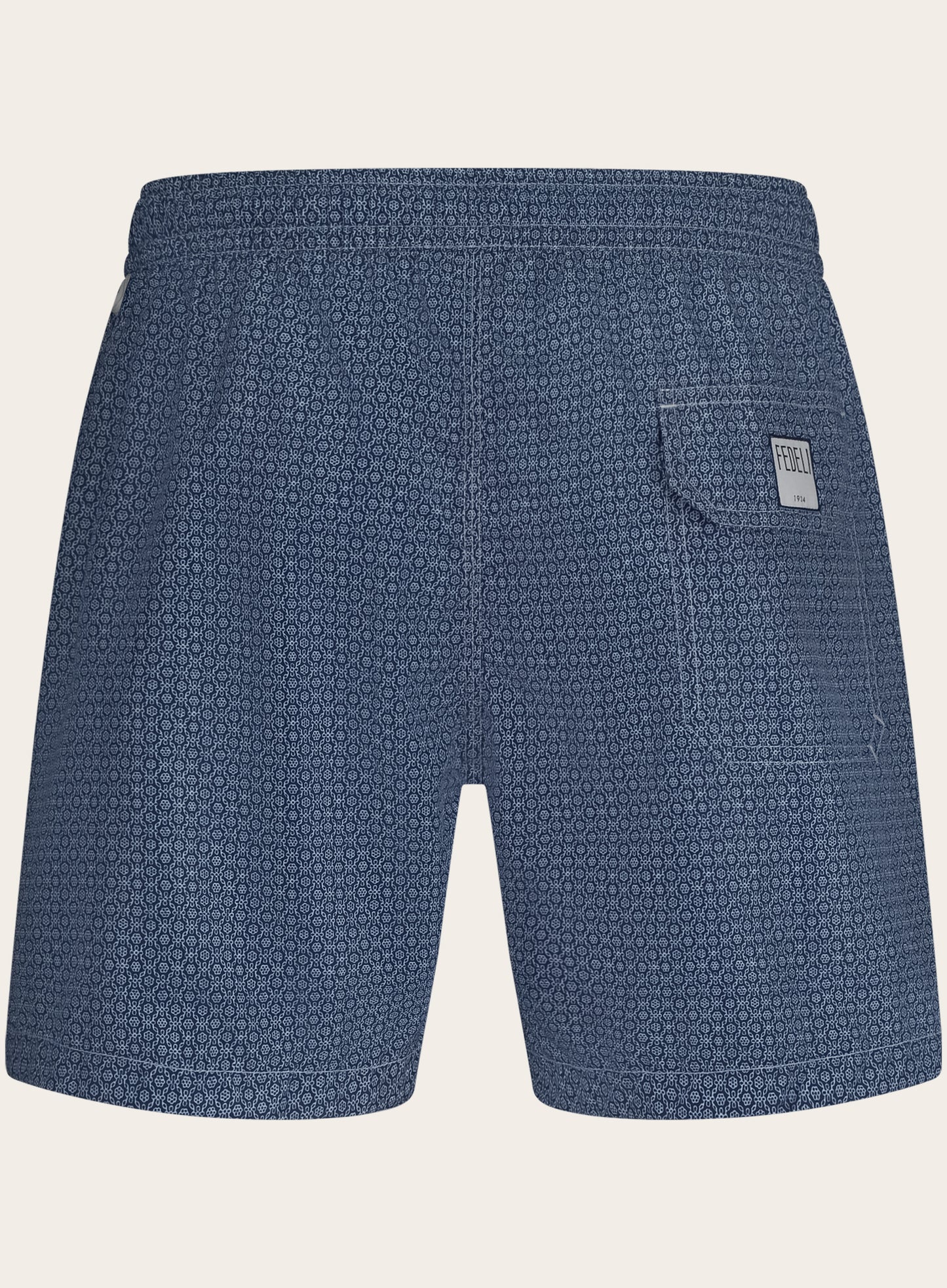 Quick-dry zwembroek met print | BLUE NAVY