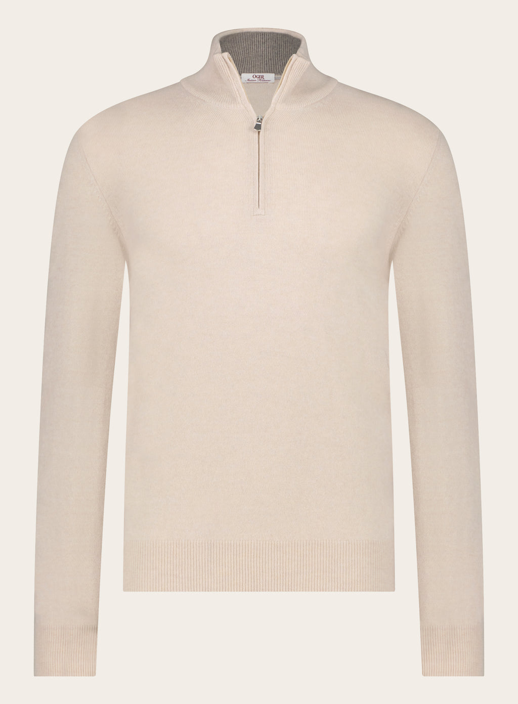 Half-zip van wol en cashmere | L.BEIGE
