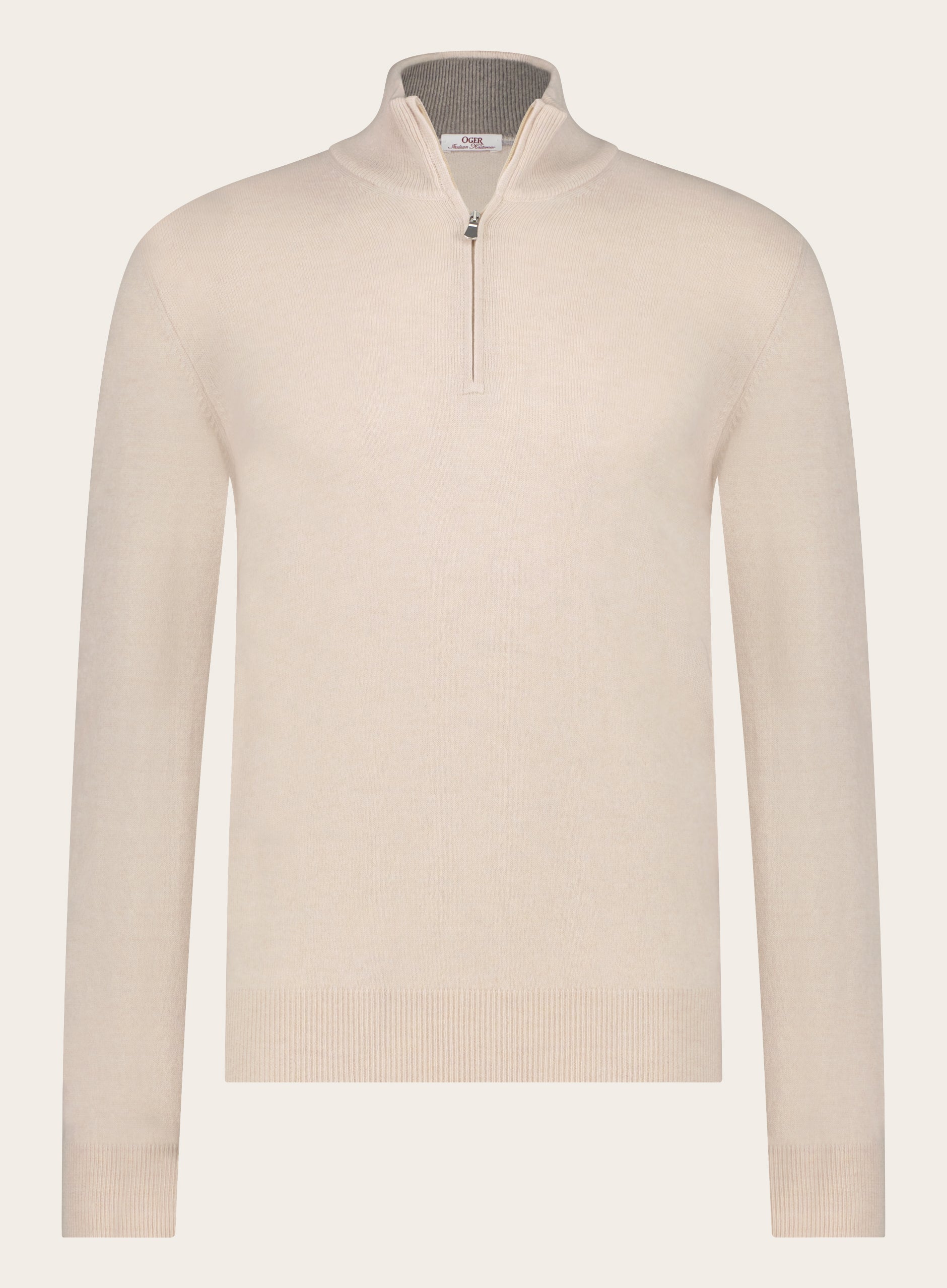 Half-zip van wol en cashmere | L.BEIGE