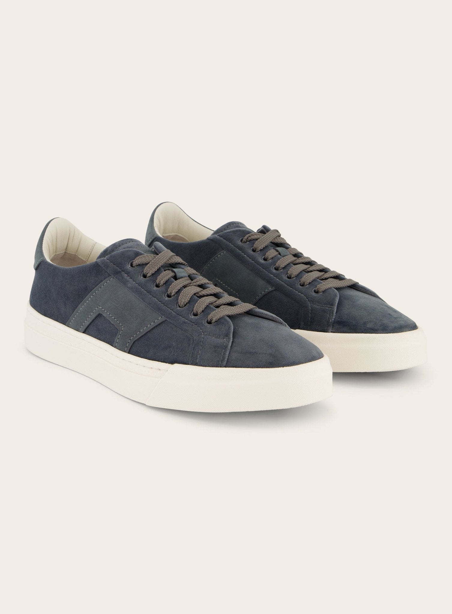 Double Buckle sneakers van velour | Grijs