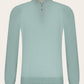 Half-zip ritsvest van cashmere en zijde | Groen