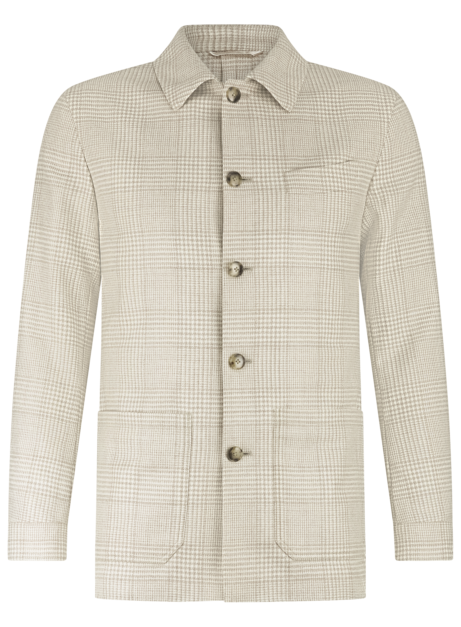 Shirt jacket van wol | TAUPE BEIGE