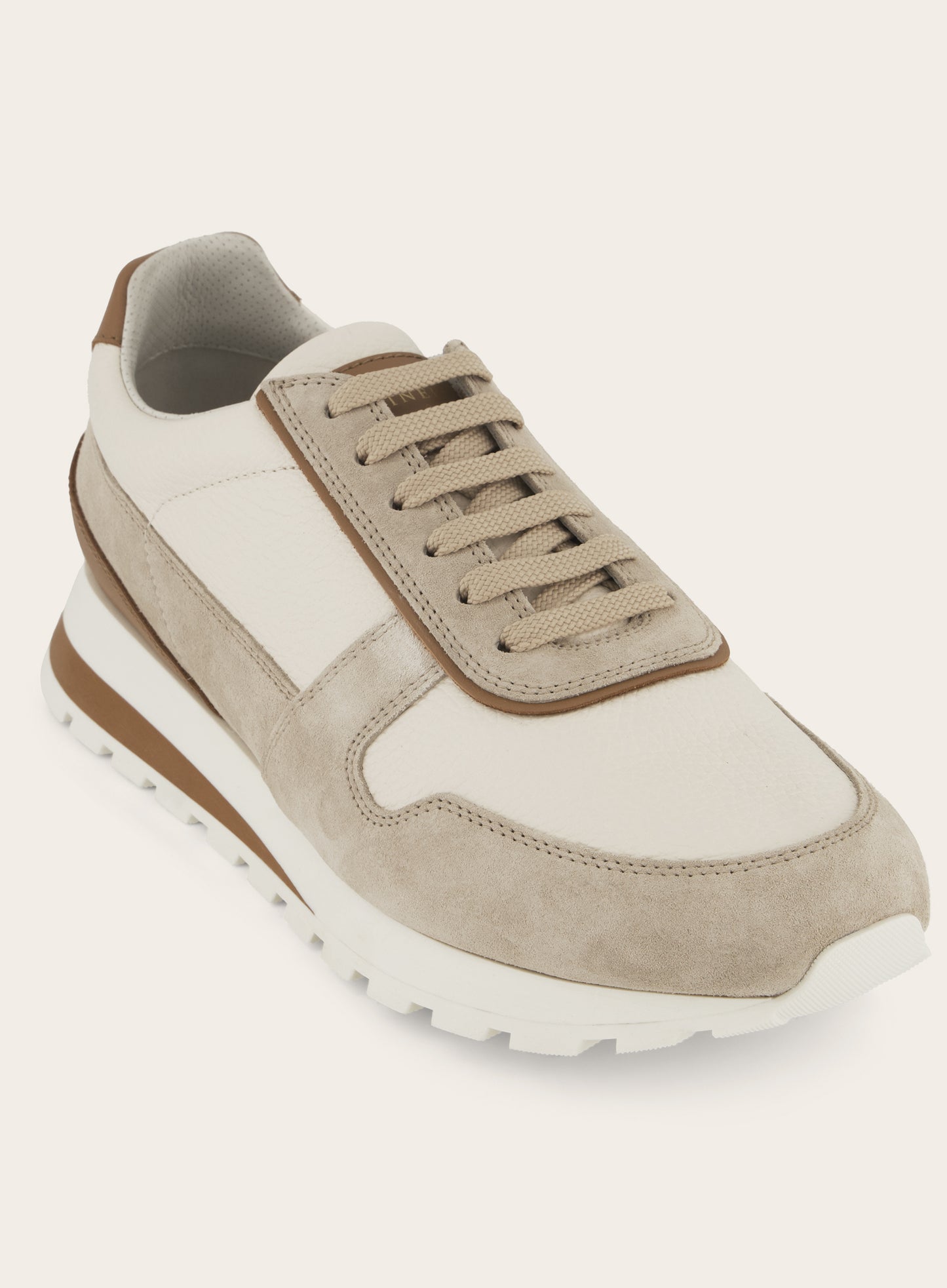 Sneakers van leer | Beige