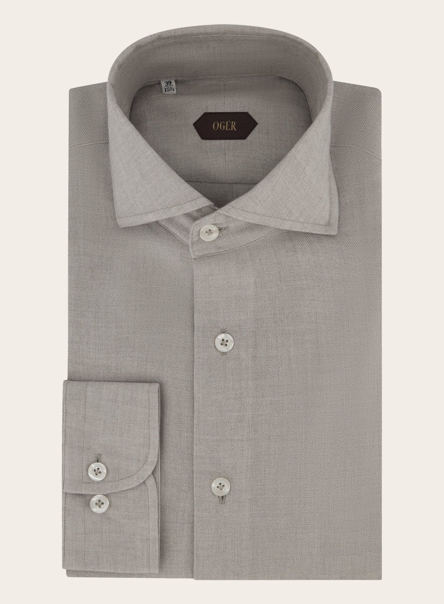 Shirt van wol | Beige