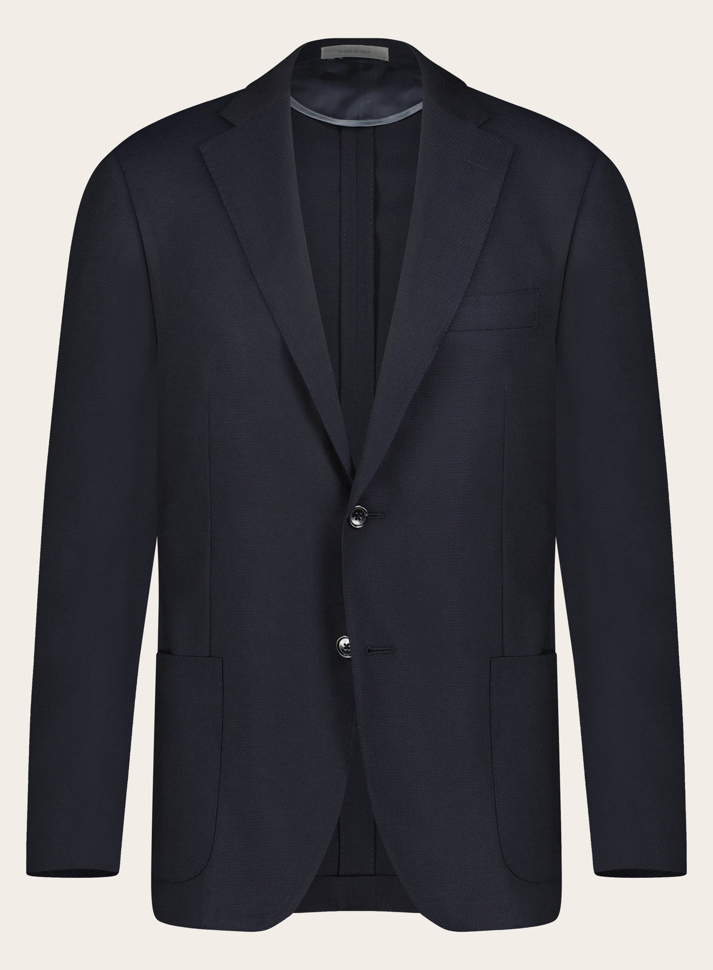 Slim-fit jasje van wol-hopsack | BLUE NAVY