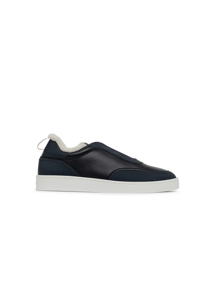 Leisure sneakers van leer | BLUE NAVY
