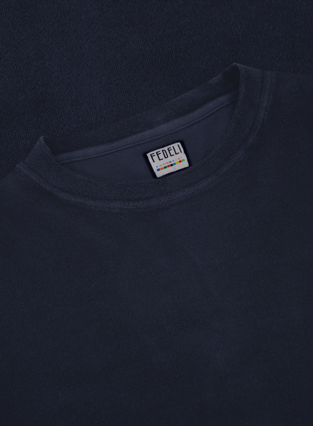 Terry badstof t-shirt van katoen | FULL_WIDTH | BLUE NAVY