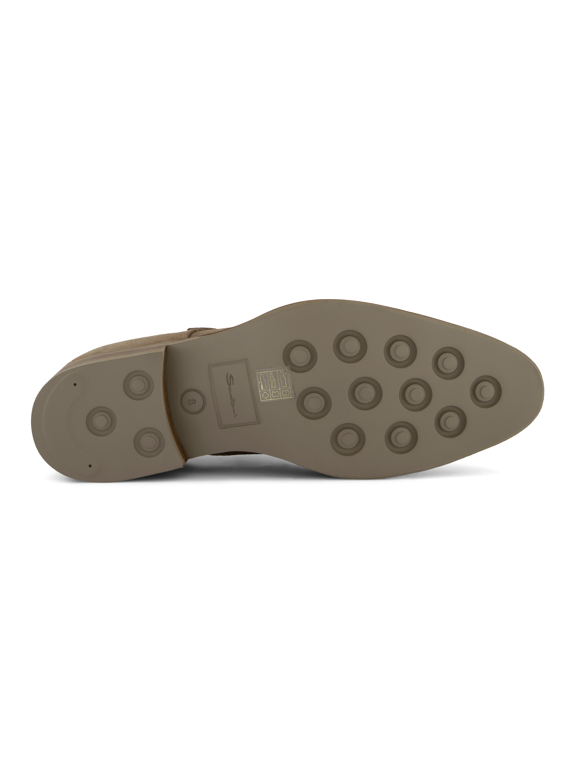 Dubbele gespschoenen van suède | TAUPE GRIJS