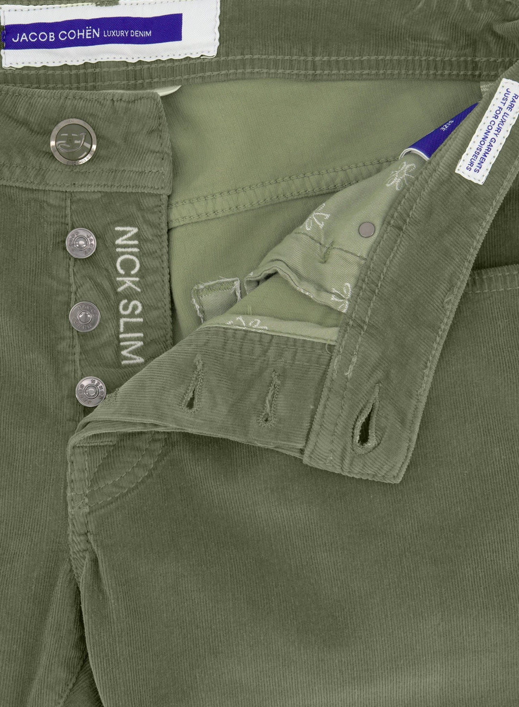 Nick Slim-fit Geribde Jeans | FULL_WIDTH | Groen
