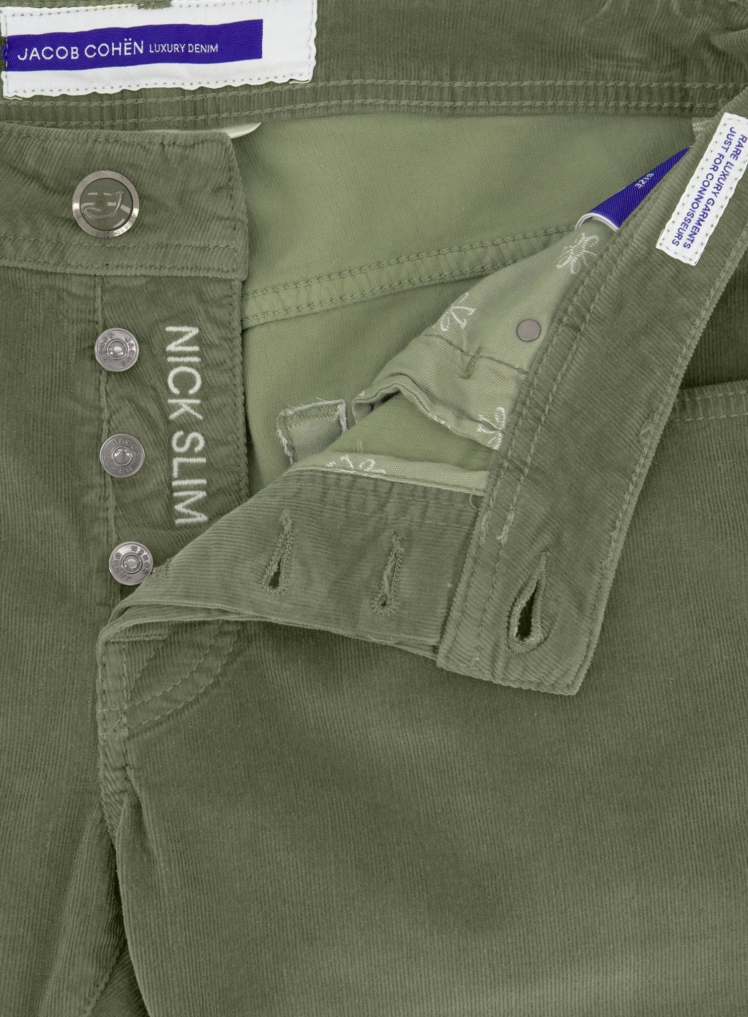 Nick Slim-fit Geribde Jeans | FULL_WIDTH | Groen