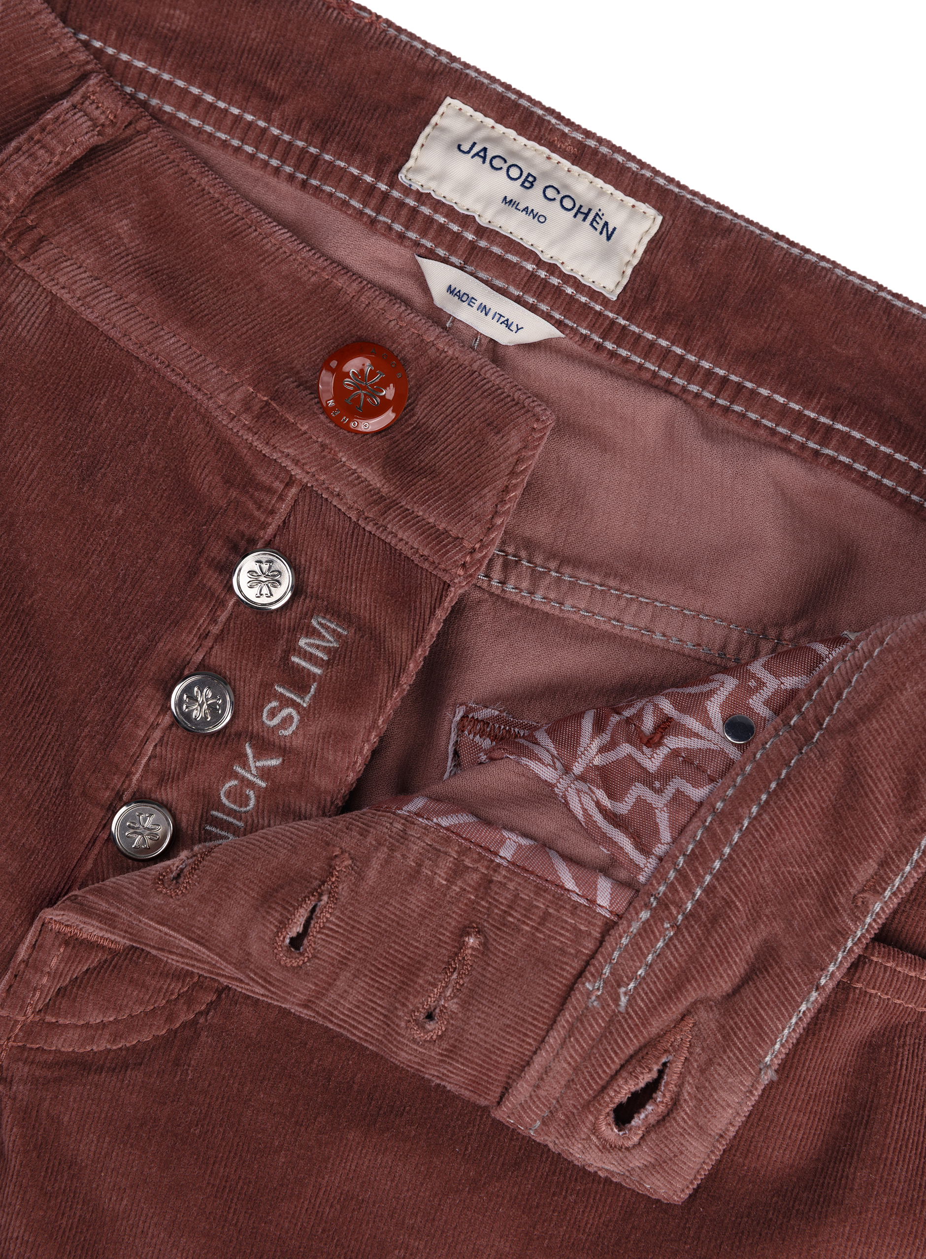Corduroy Nick slim-fit jeans | FULL_WIDTH | Rood