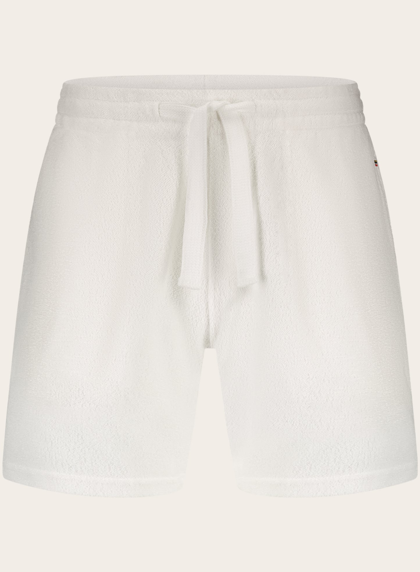 Badstof short van katoen | Wit