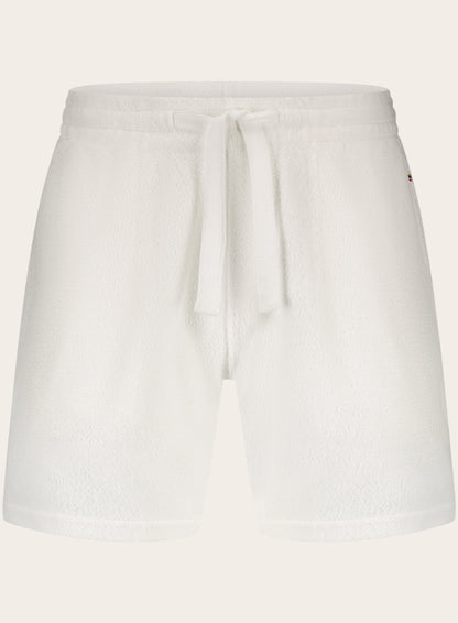 Badstof short van katoen | Wit