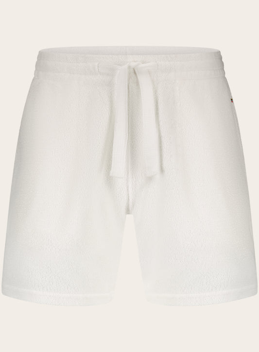 Badstof short van katoen | Wit