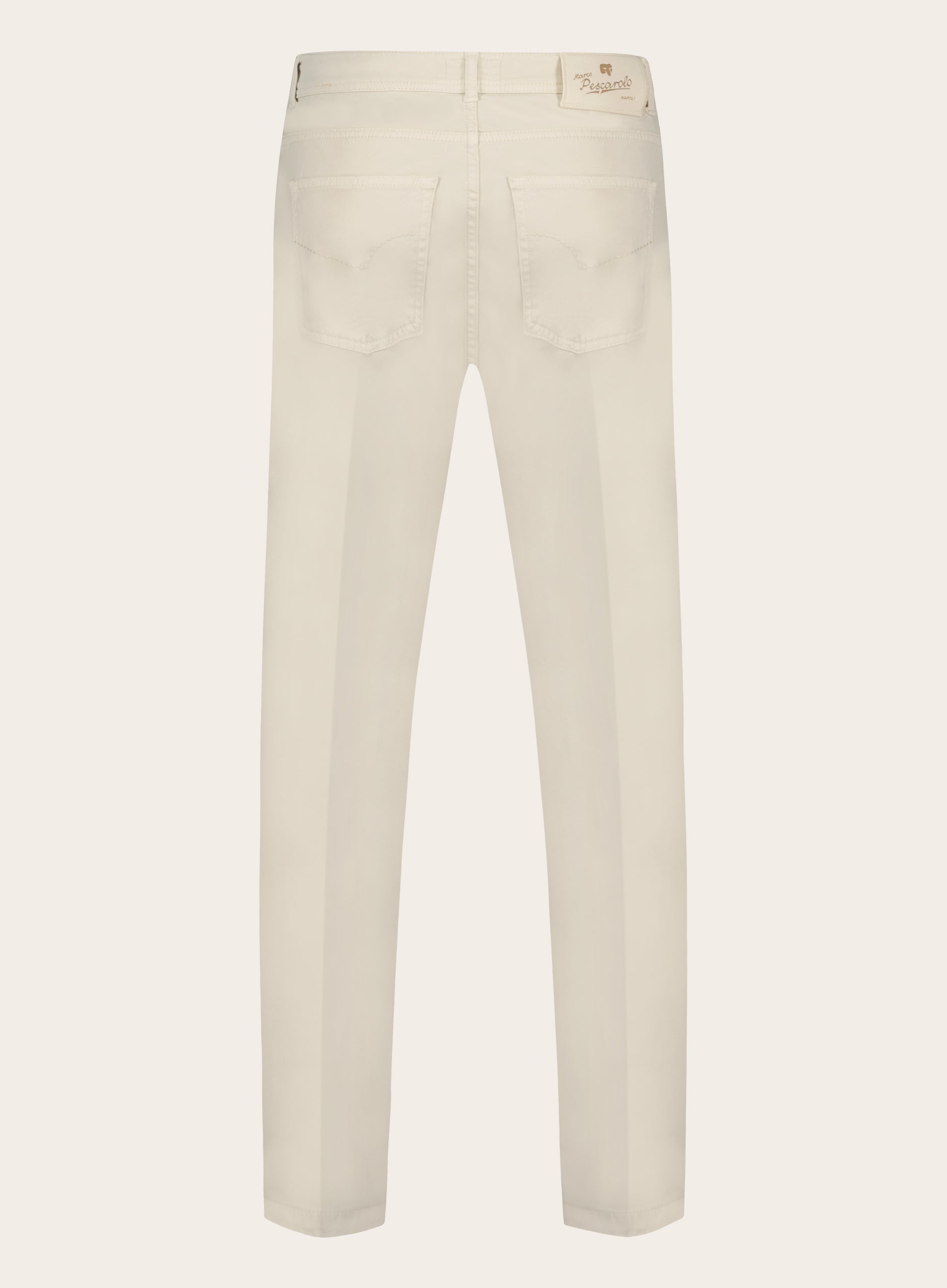 Slim-fit jeans van katoen | Beige