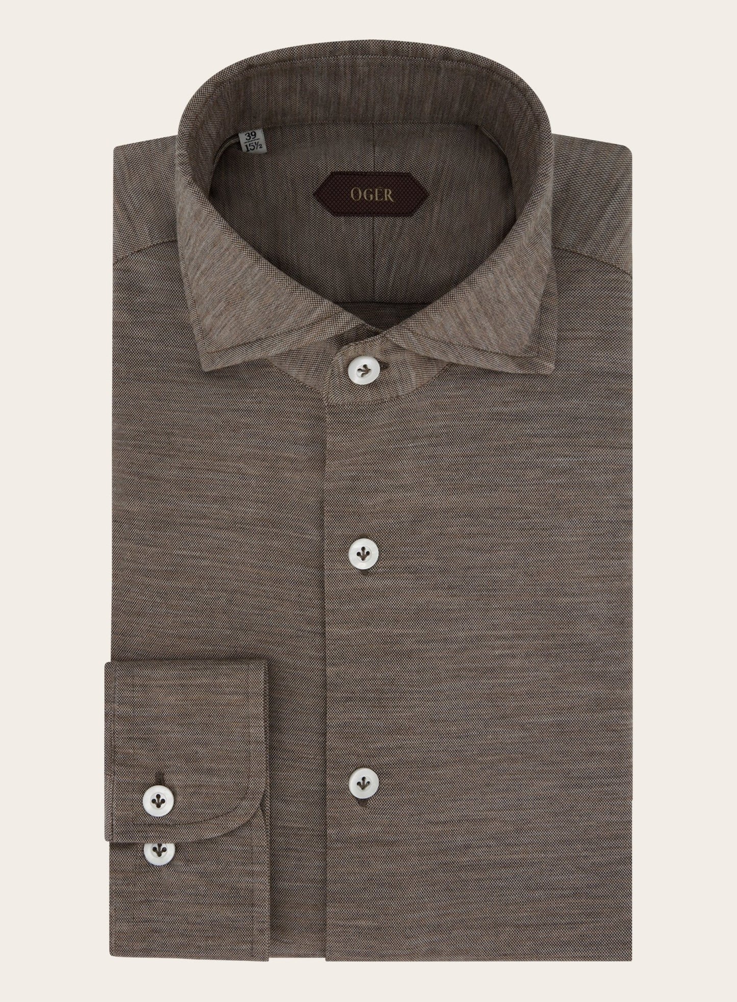 Shirt van wol | Beige