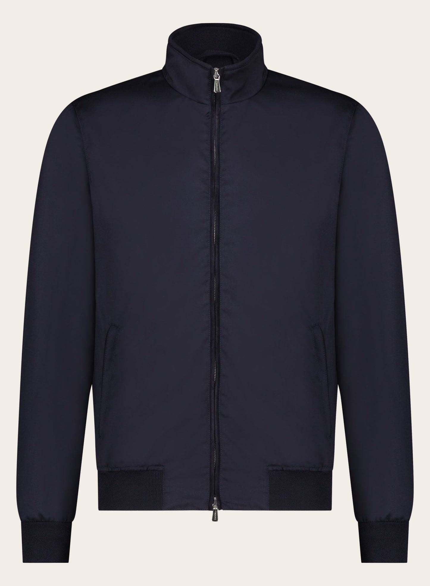 Slim-fit wollen bomberjack | BLUE NAVY