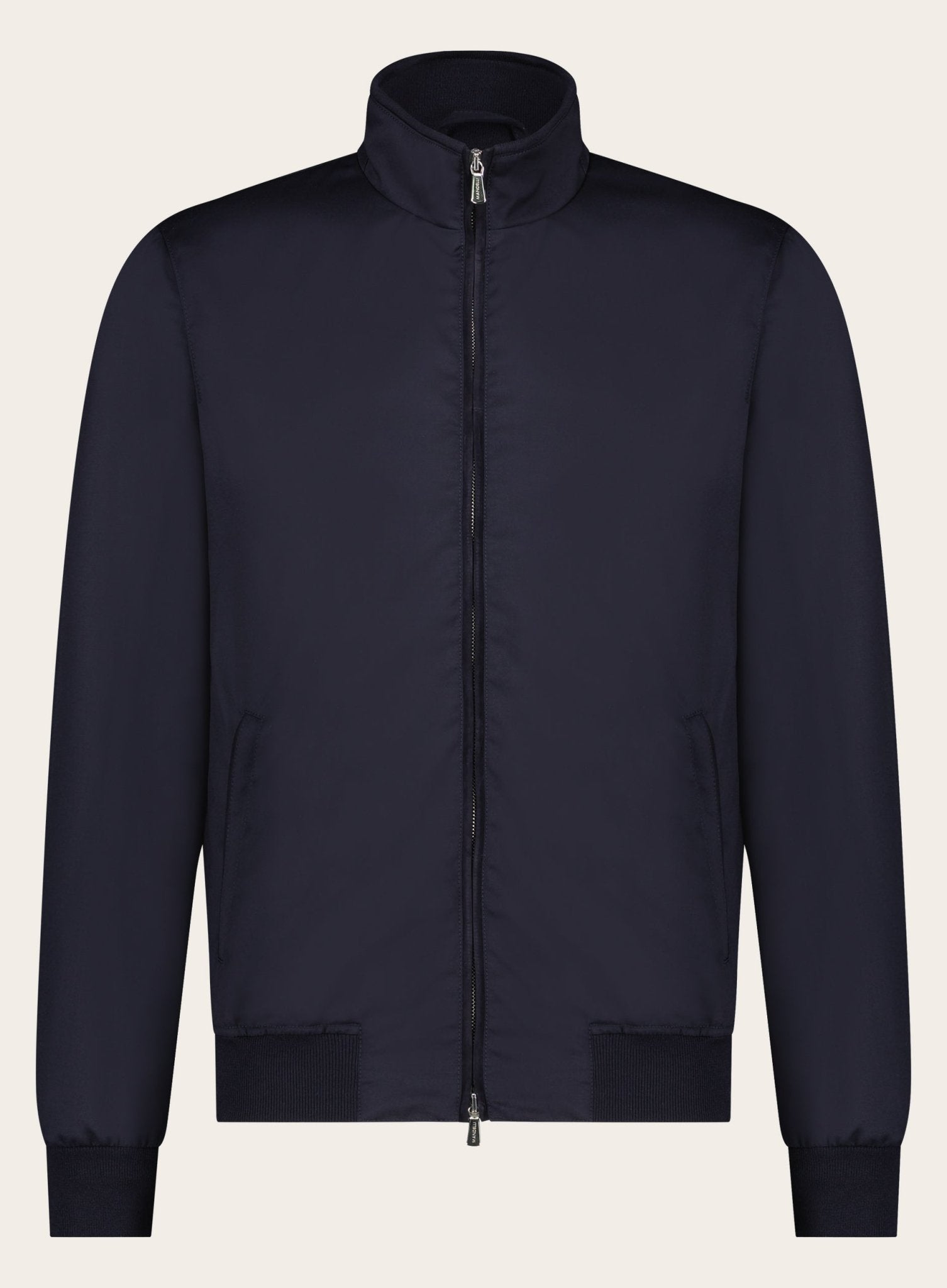 Slim-fit wollen bomberjack | BLUE NAVY