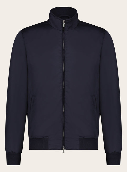 Slim-fit wollen bomberjack | BLUE NAVY