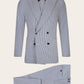 Gestreept double breasted pak | Blauw