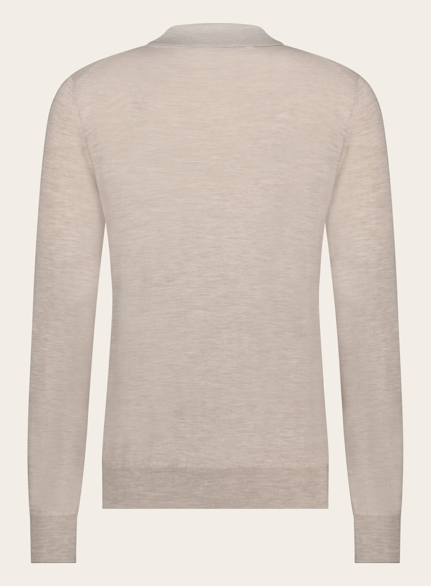 Cashmere lange mouwen polo