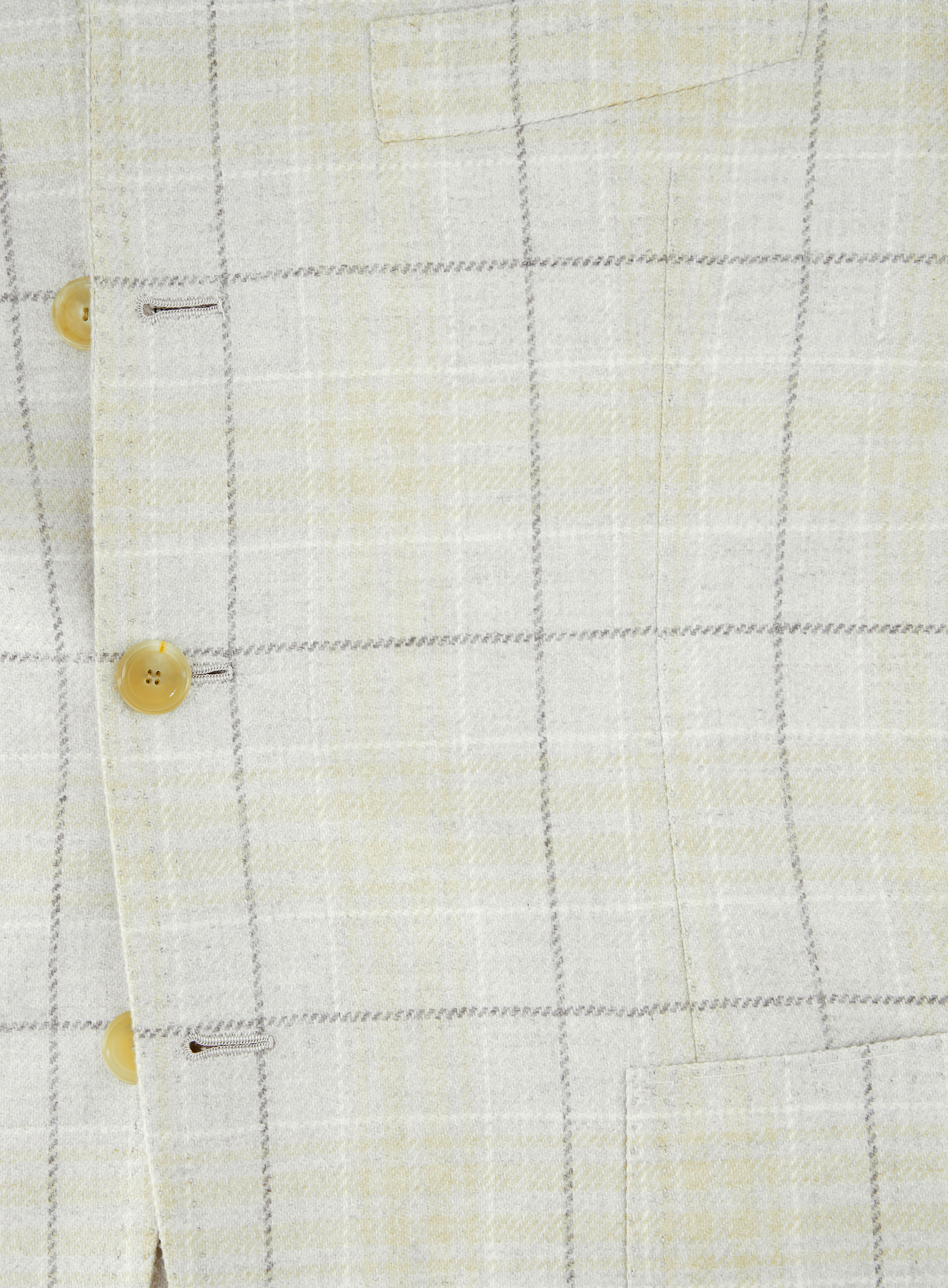 Handgemaakt glencheck jasje van cashmere | FULL_WIDTH | Beige