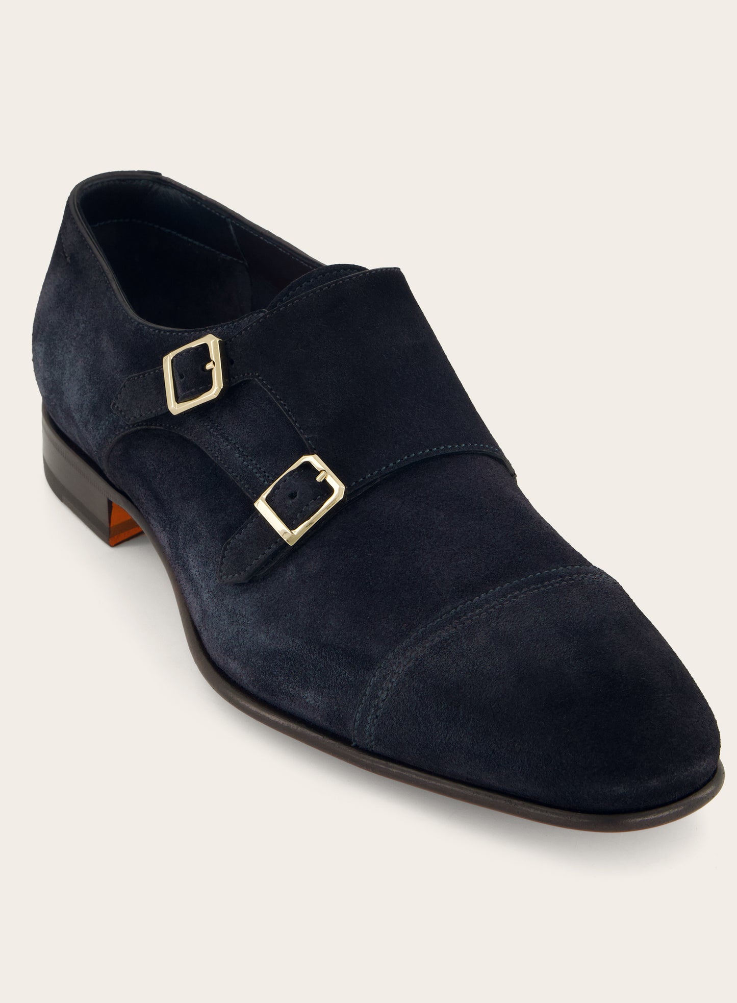 Dubbele gespschoenen van suède | BLUE NAVY