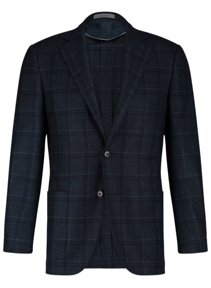 Geruit jasje van wol | BLUE NAVY