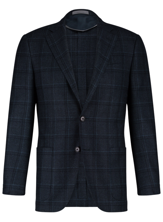 Geruit jasje van wol | BLUE NAVY