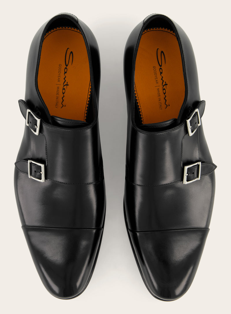 Carter-Lederschuhe mit Doppelschnalle