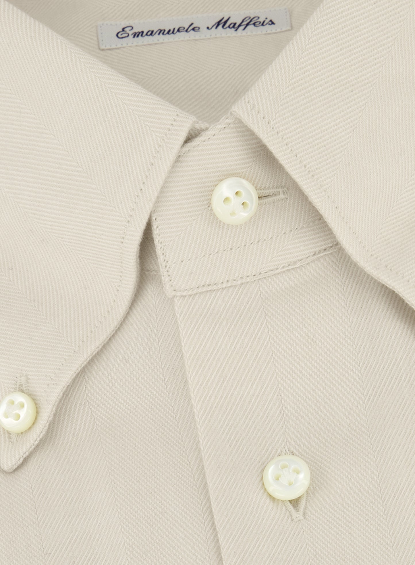 Button down shirt van katoen | L.BEIGE