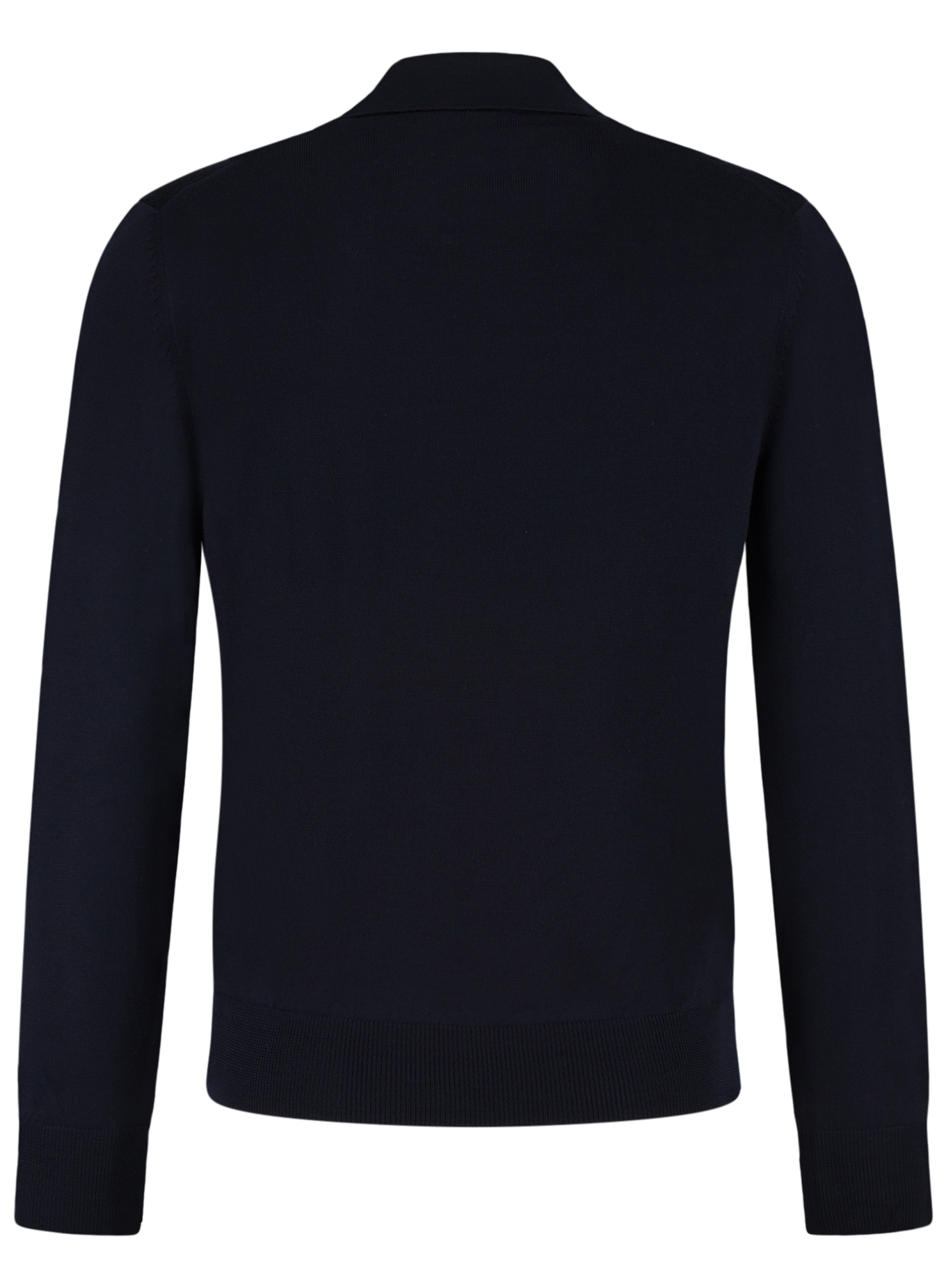 Buttonless polo van wol | BLUE NAVY