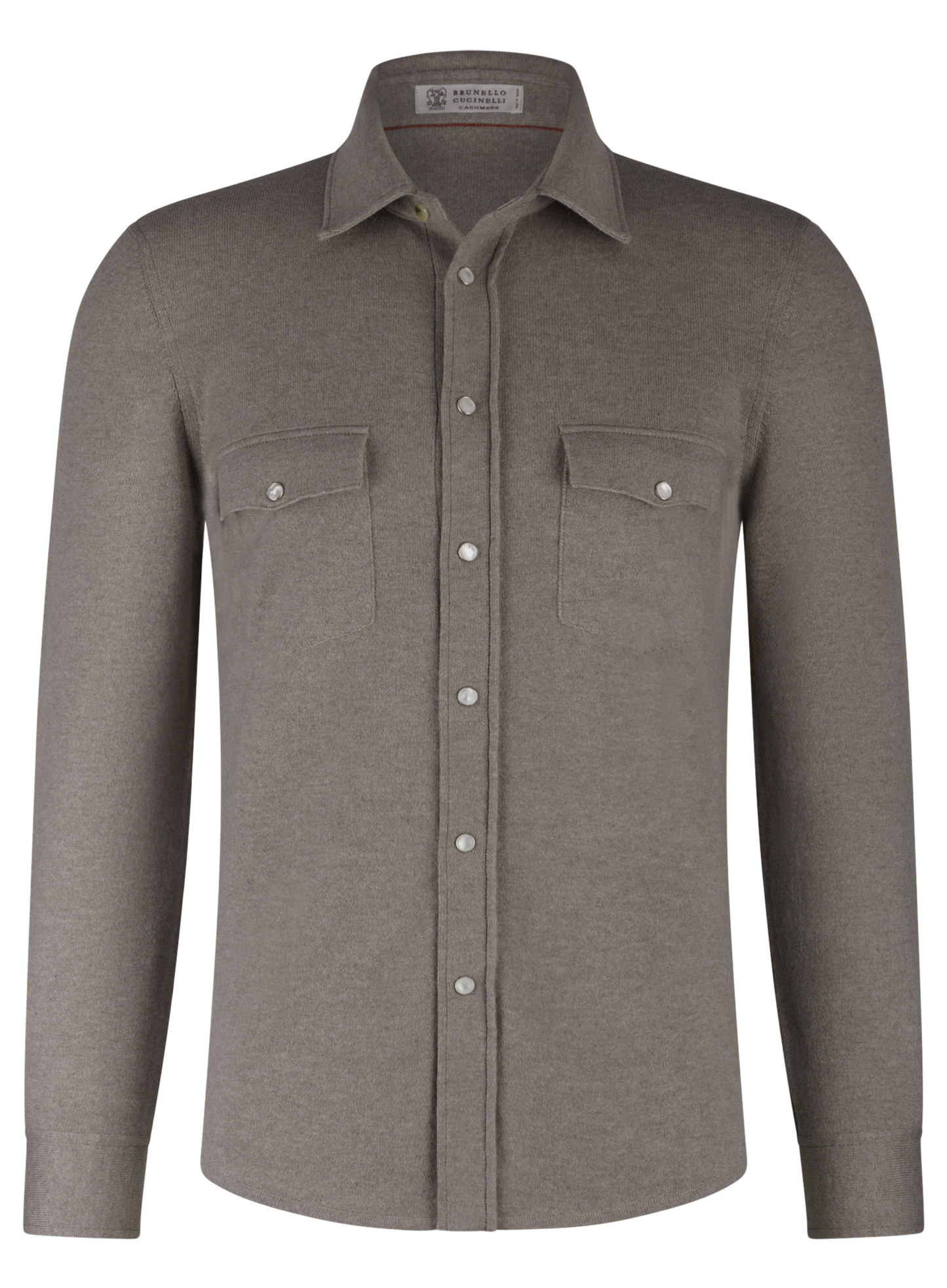Overshirt van wol, cashmere en zijde | TAUPE