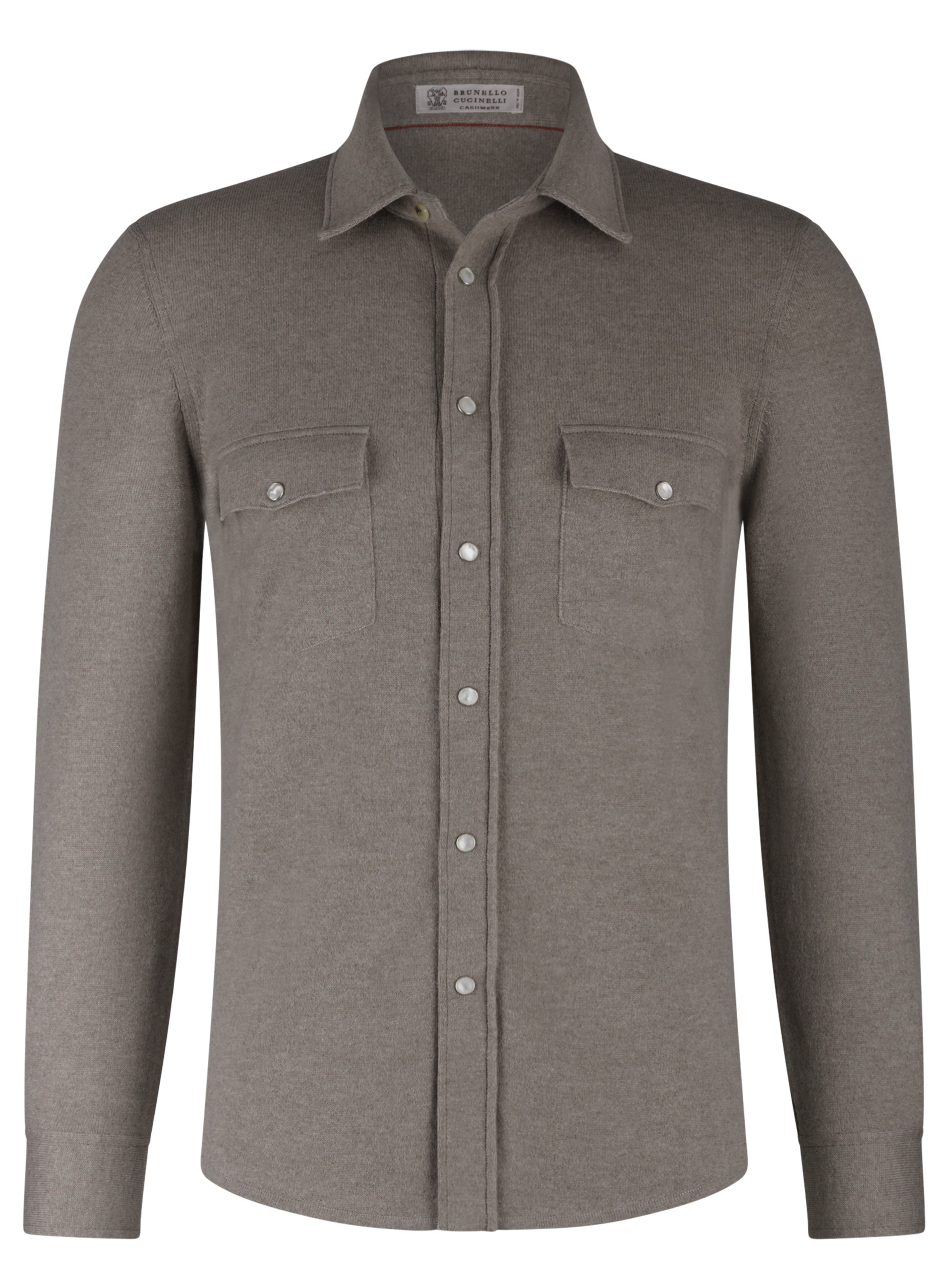 Overshirt van wol, cashmere en zijde | TAUPE