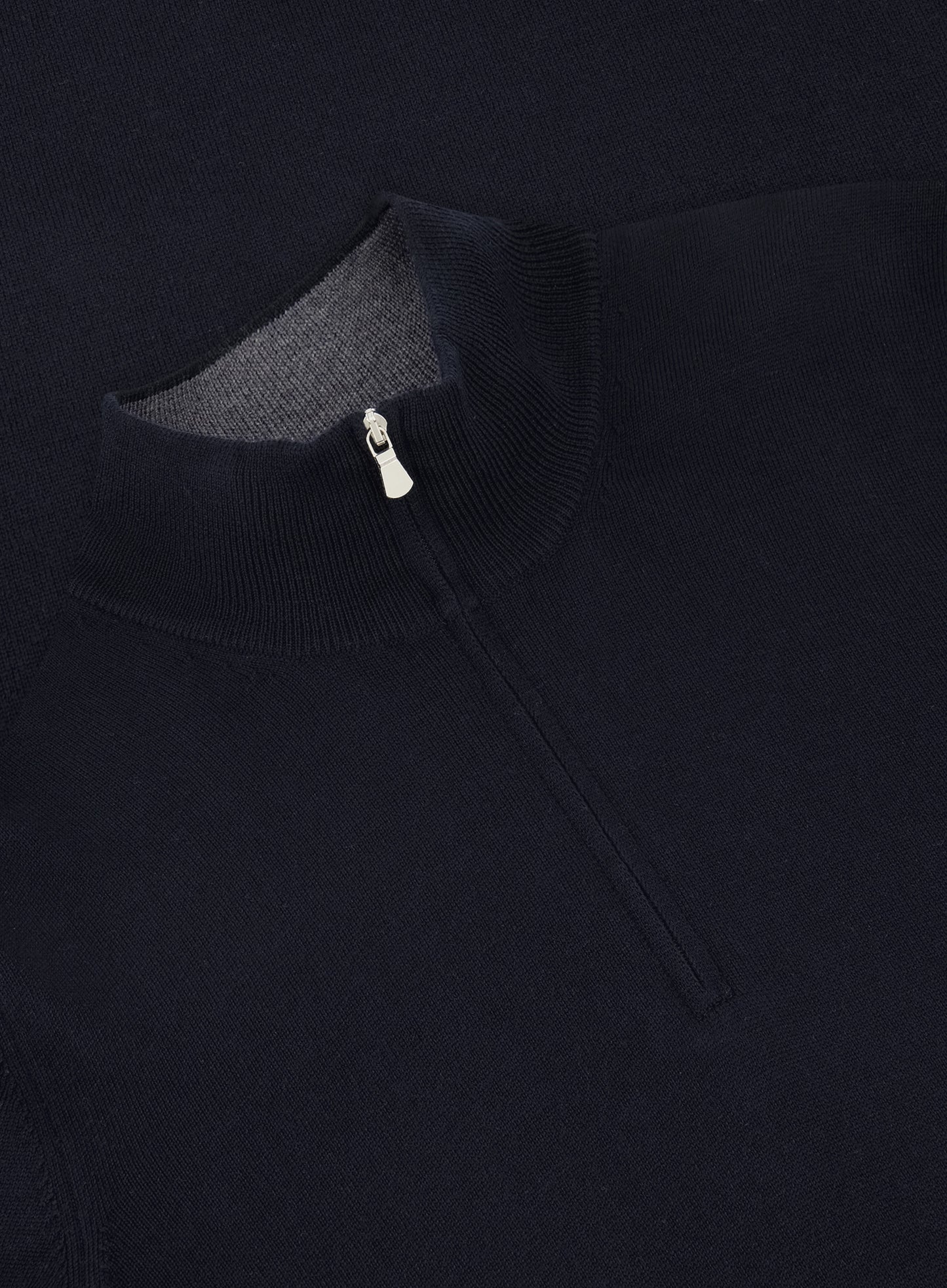 Half-zip trui van wol | BLUE NAVY