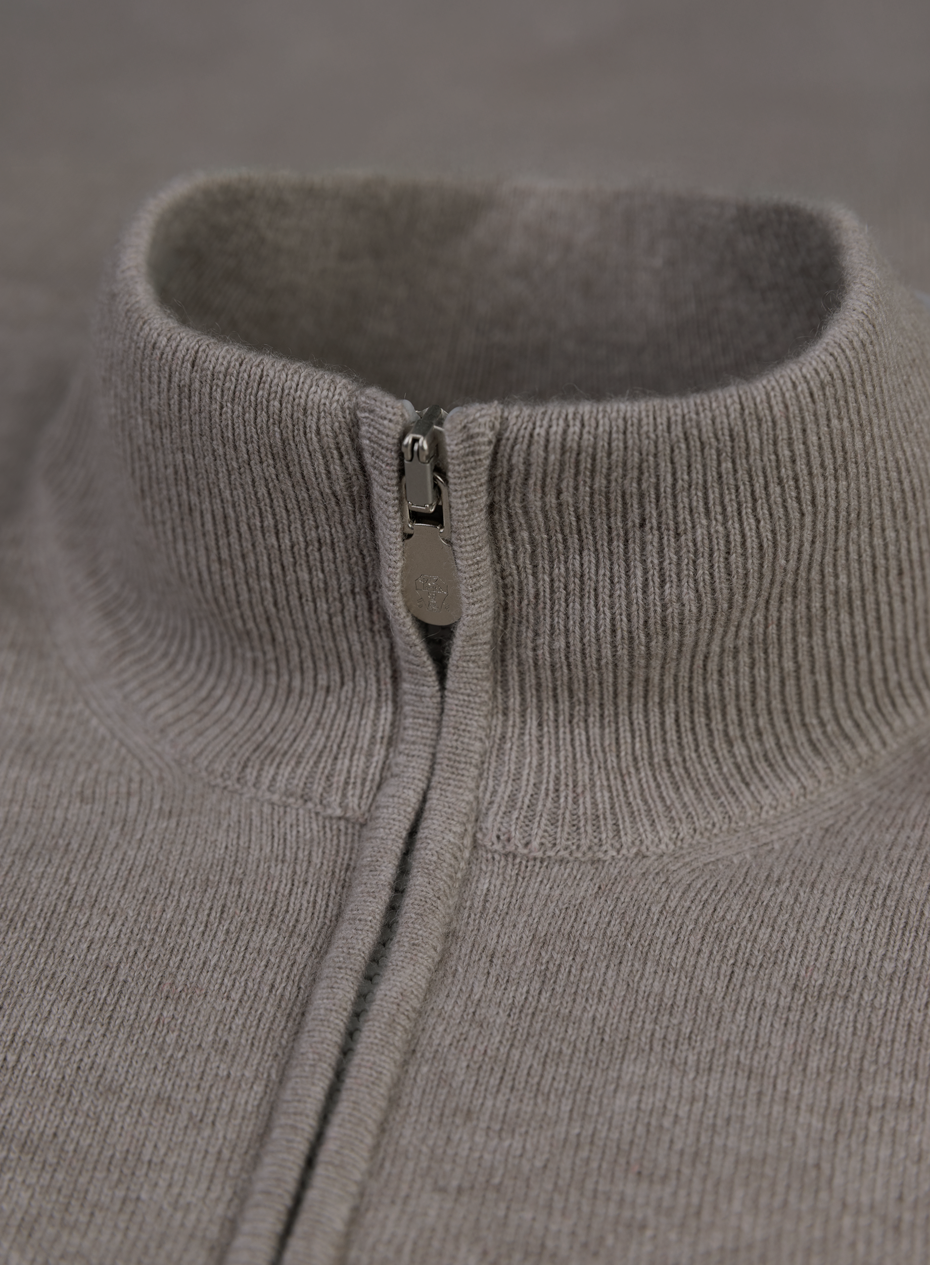Half-zip ritsvest van cashmere | FULL_WIDTH | TAUPE
