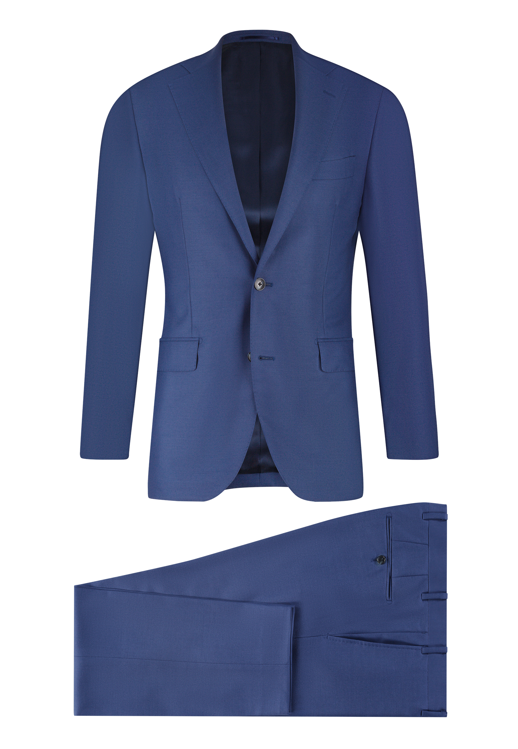 Driedelig pak van wol | Blauw
