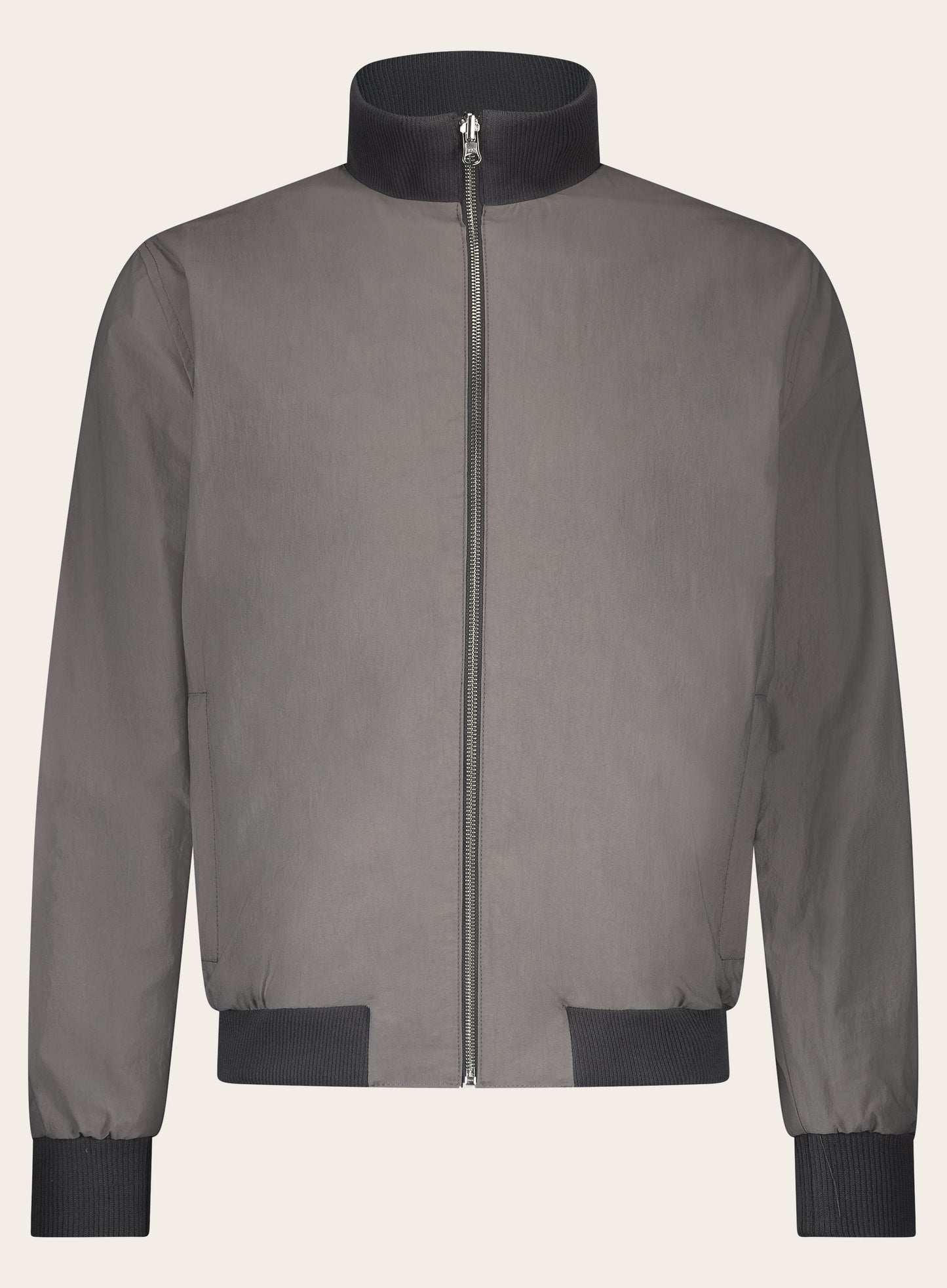 Reversible bomber van suède | WARM GREY