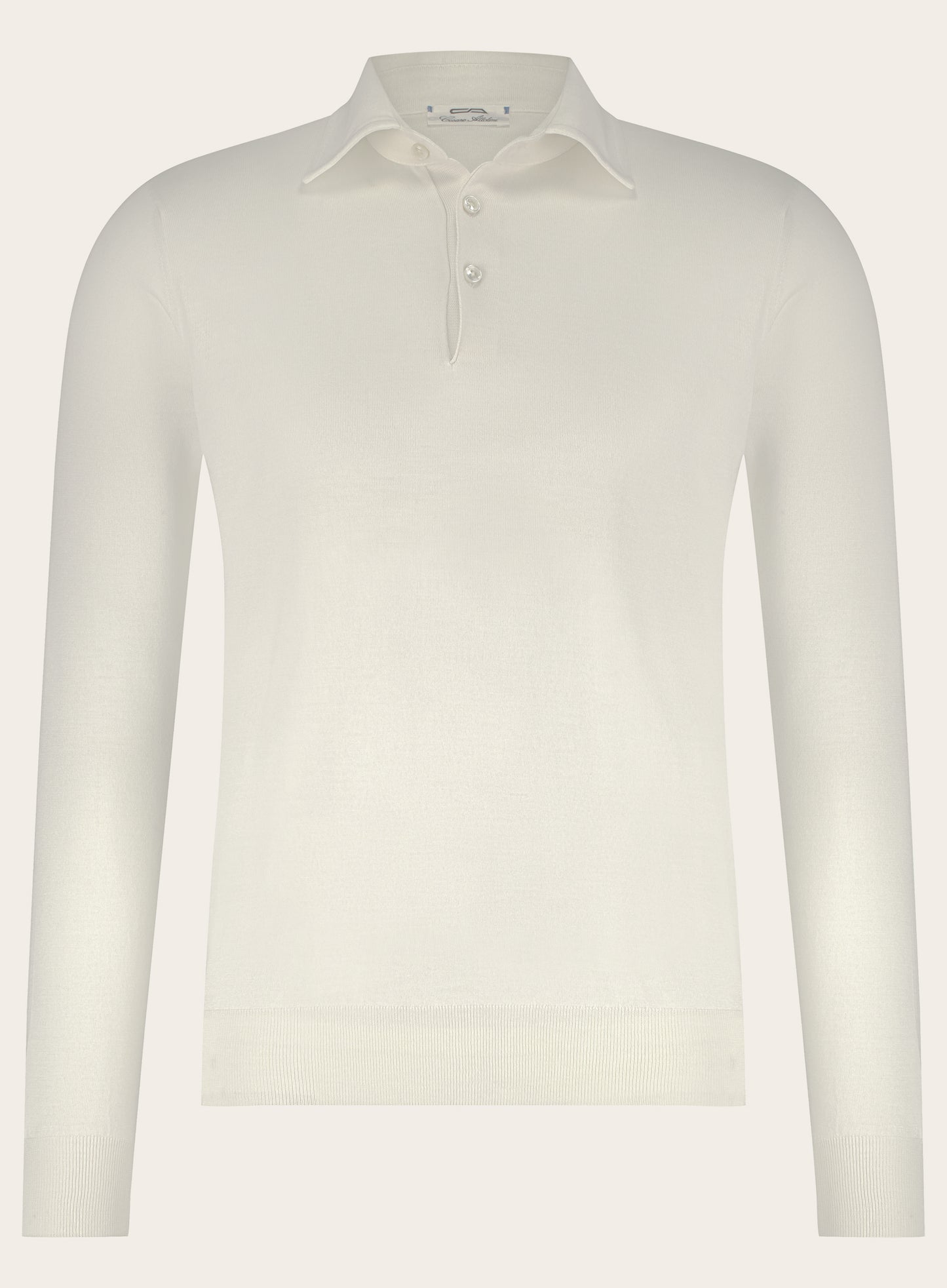 Poloshirt van cashmere en zijde | ROOM-WIT