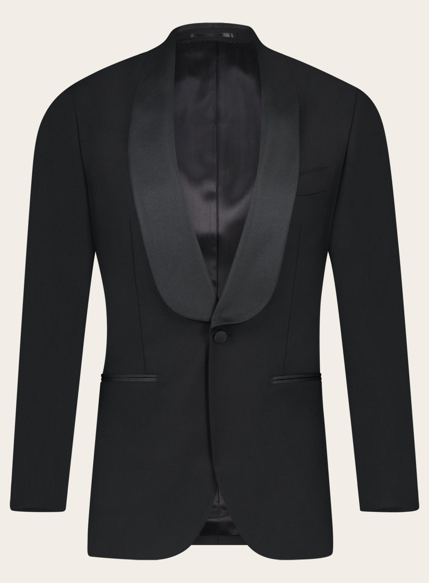 Driedelige tuxedo van wol en mohair | Zwart