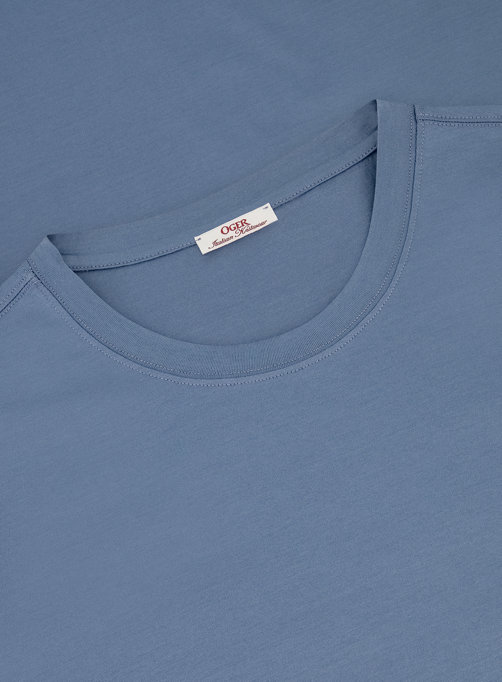 T-shirt van katoen | FULL_WIDTH | MID.BLAUW